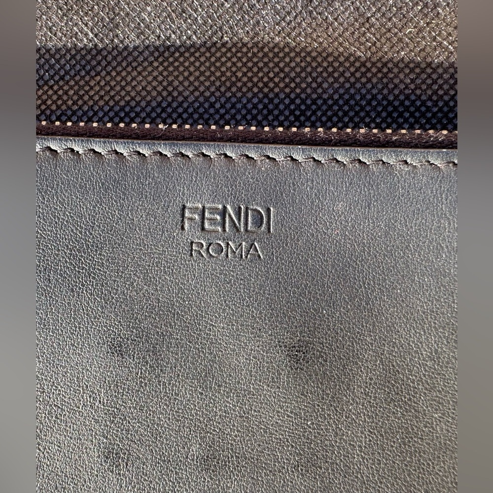 Fendi Monster Clutch Black Leather Gold hardware EUC RARE Collectible - Picture 7 of 11